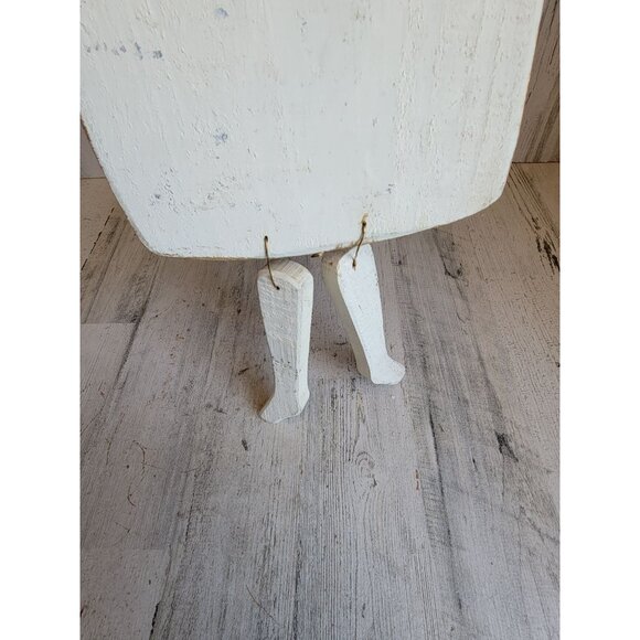 Large vintage wooden Angel curly hair jointed religious home decor - Picture 10 of 10